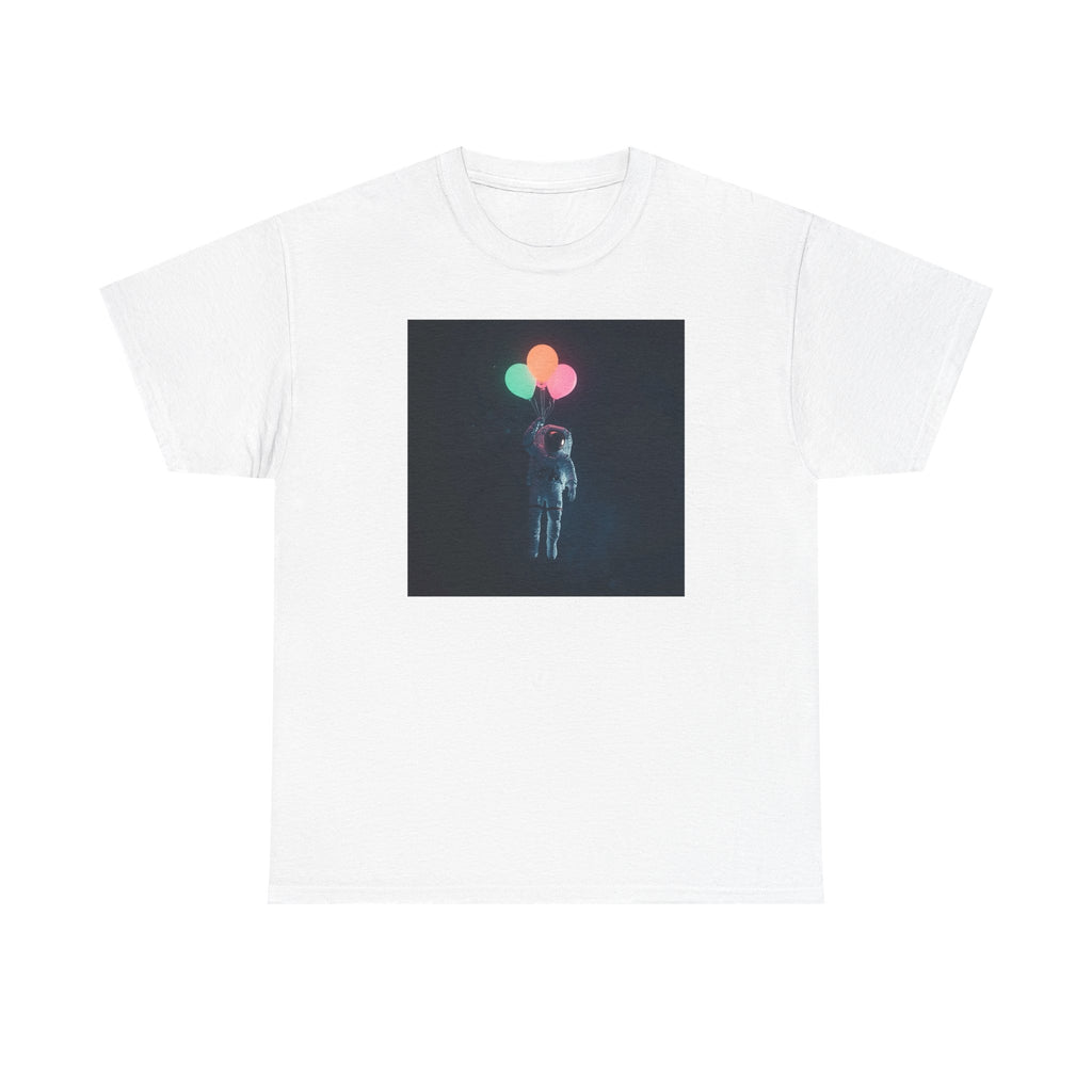 Astronaut with Neon Balloons T-Shirt — Retro Space Vaporwave Graphic Tee