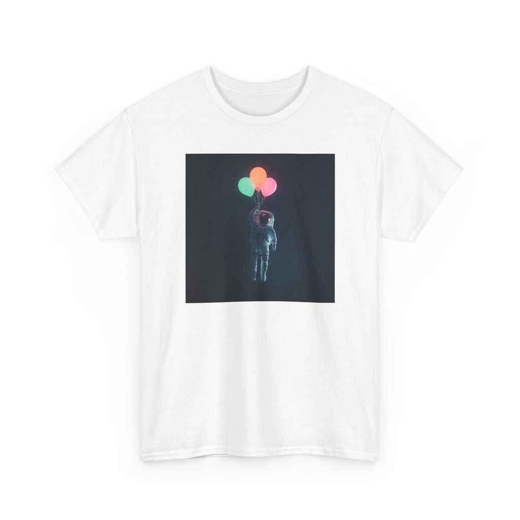Astronaut with Neon Balloons T-Shirt — Retro Space Vaporwave Graphic Tee